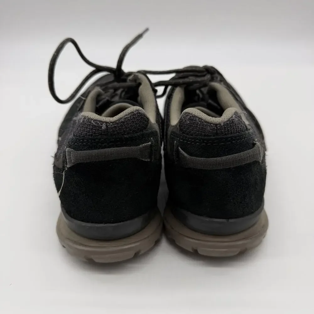 Oboz Arete Low Hiking Shoes Men’s 9.5 Black Suede Mesh Trail Sneakers